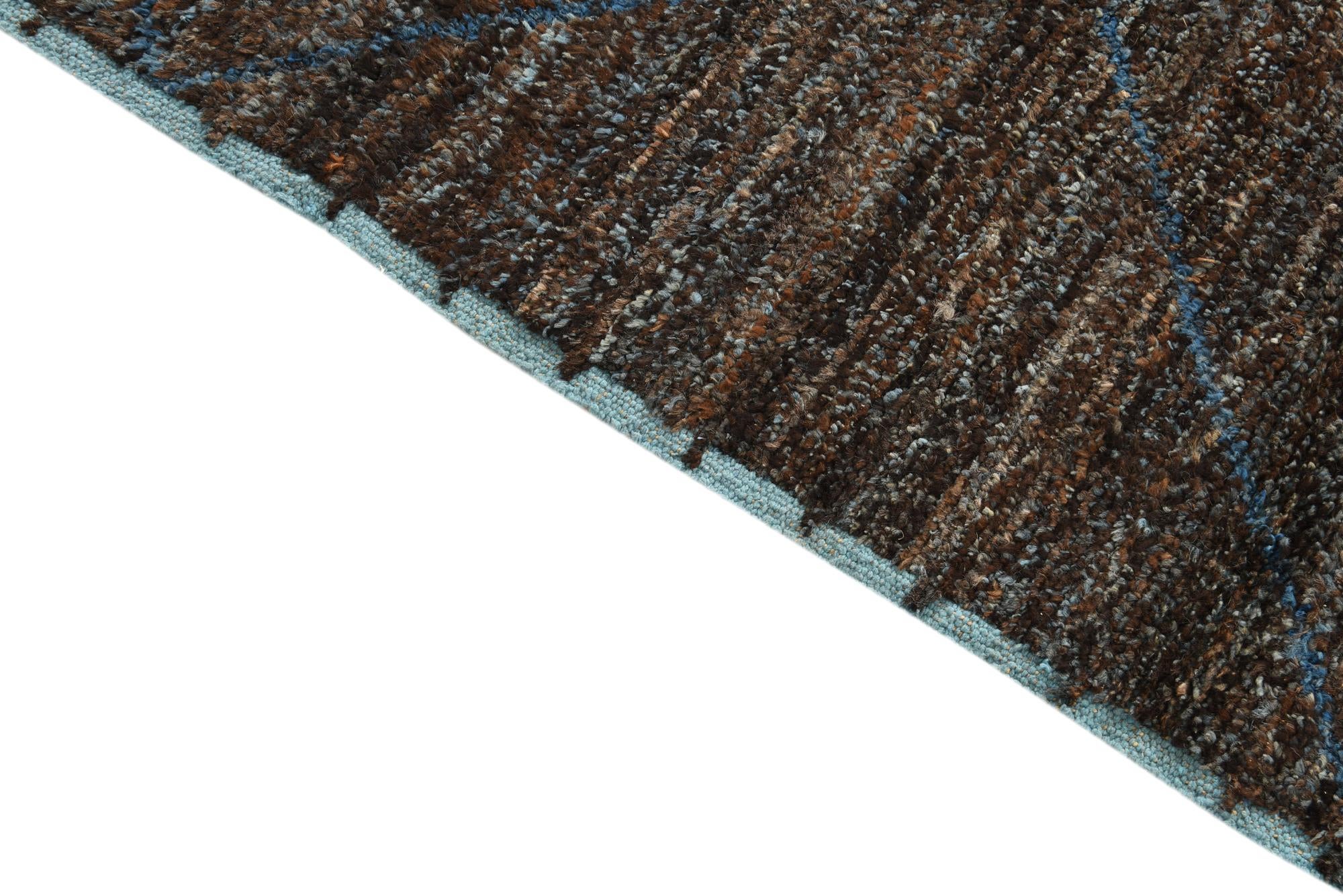 6' 3 x 9' 6 Hand Knotted Moroccan Wool Rug