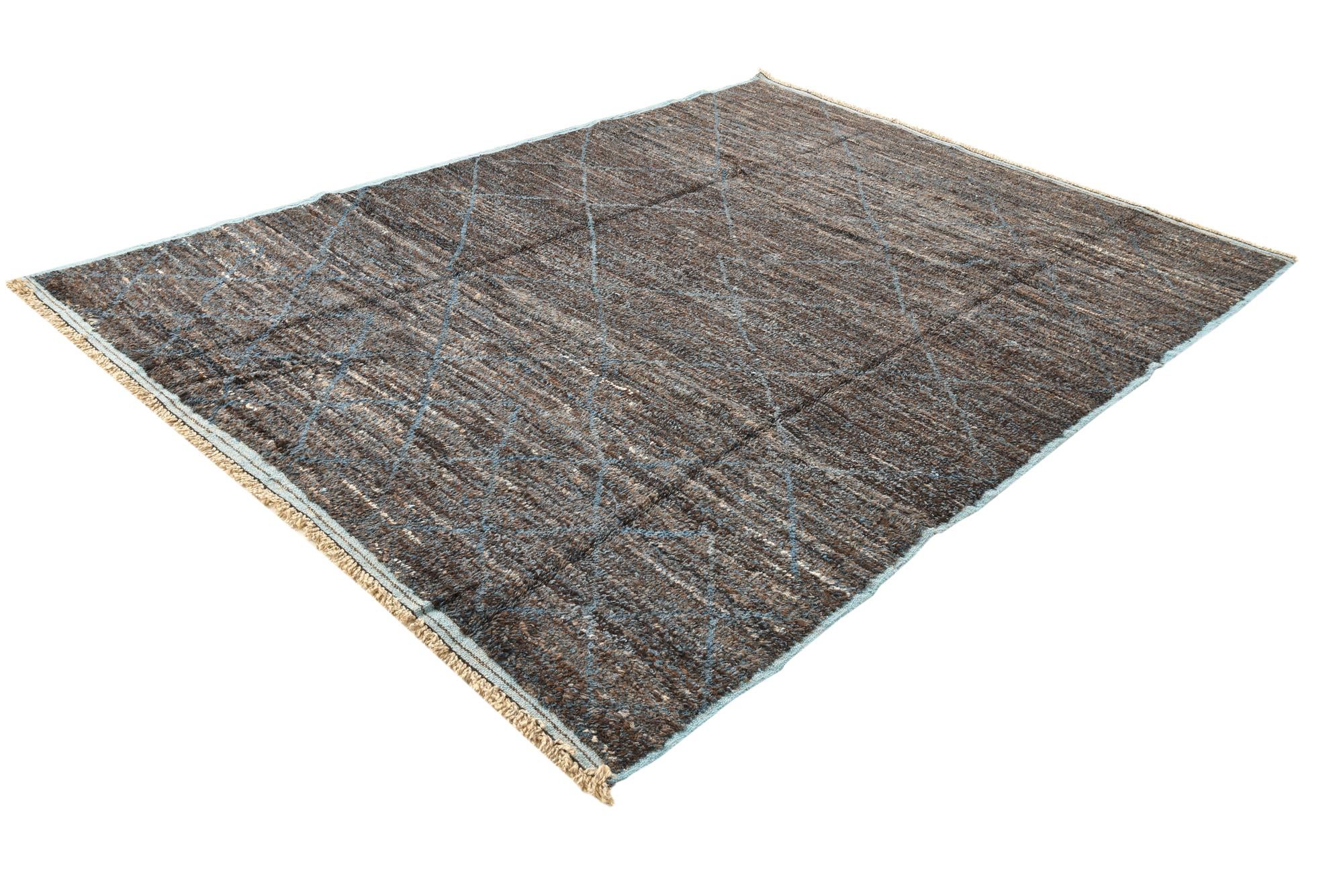 7' 10 x 10' 8 Hand Knotted Moroccan Wool Rug