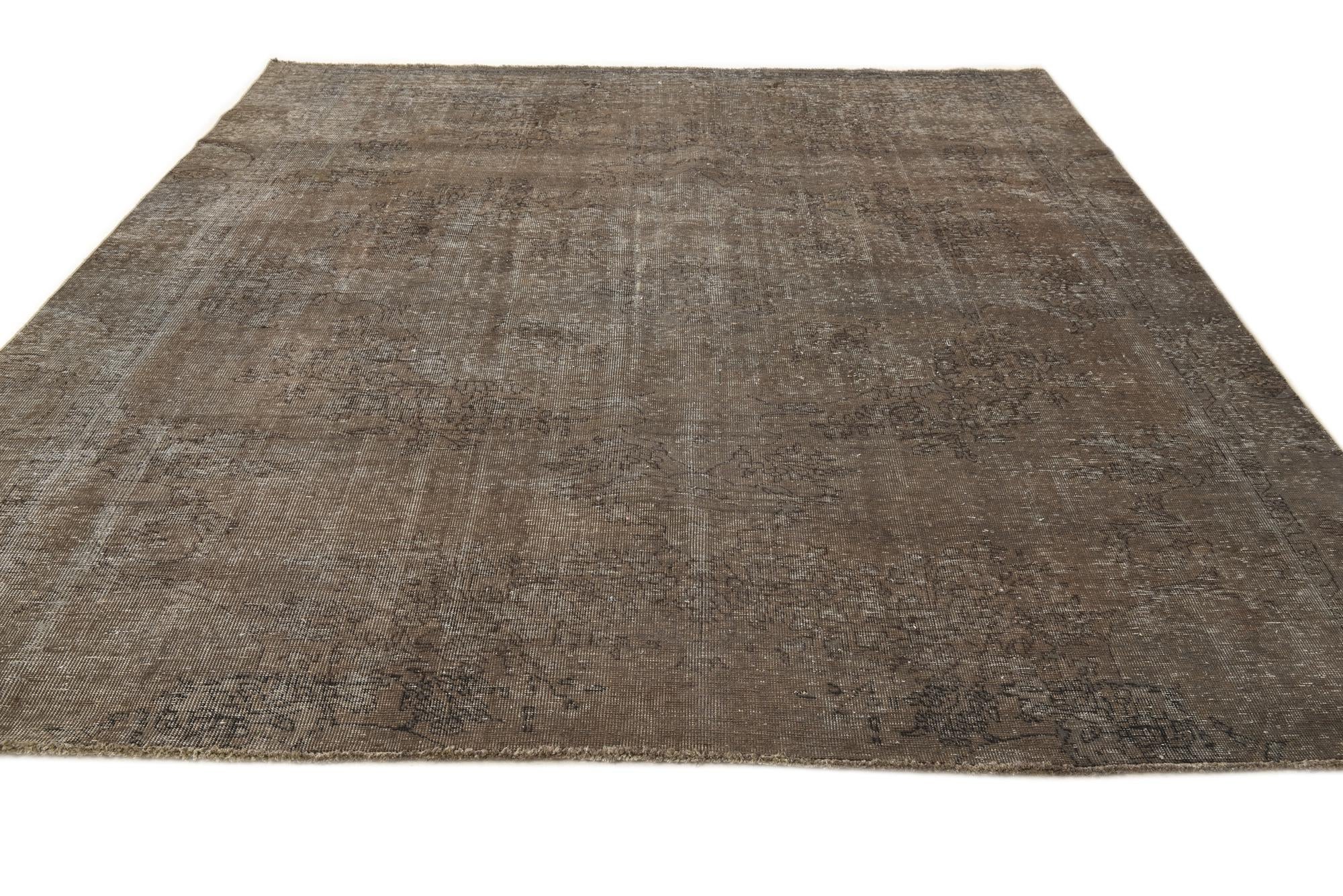 8' 5 x 9' 8 Hand Knotted Ultra Vintage Persian Wool Rug