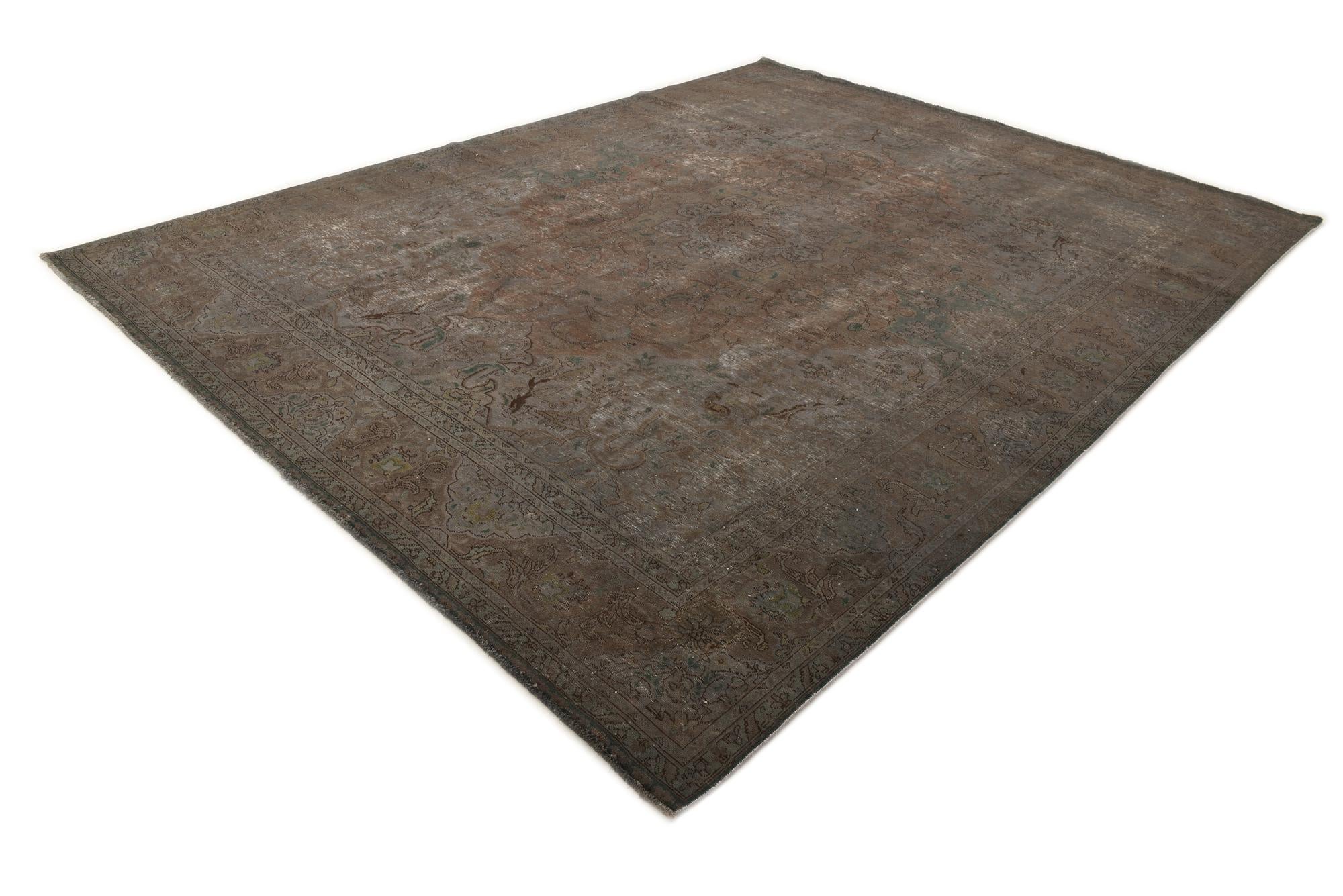9' 5 x 12' 5 Hand Knotted Ultra Vintage Persian Wool Rug
