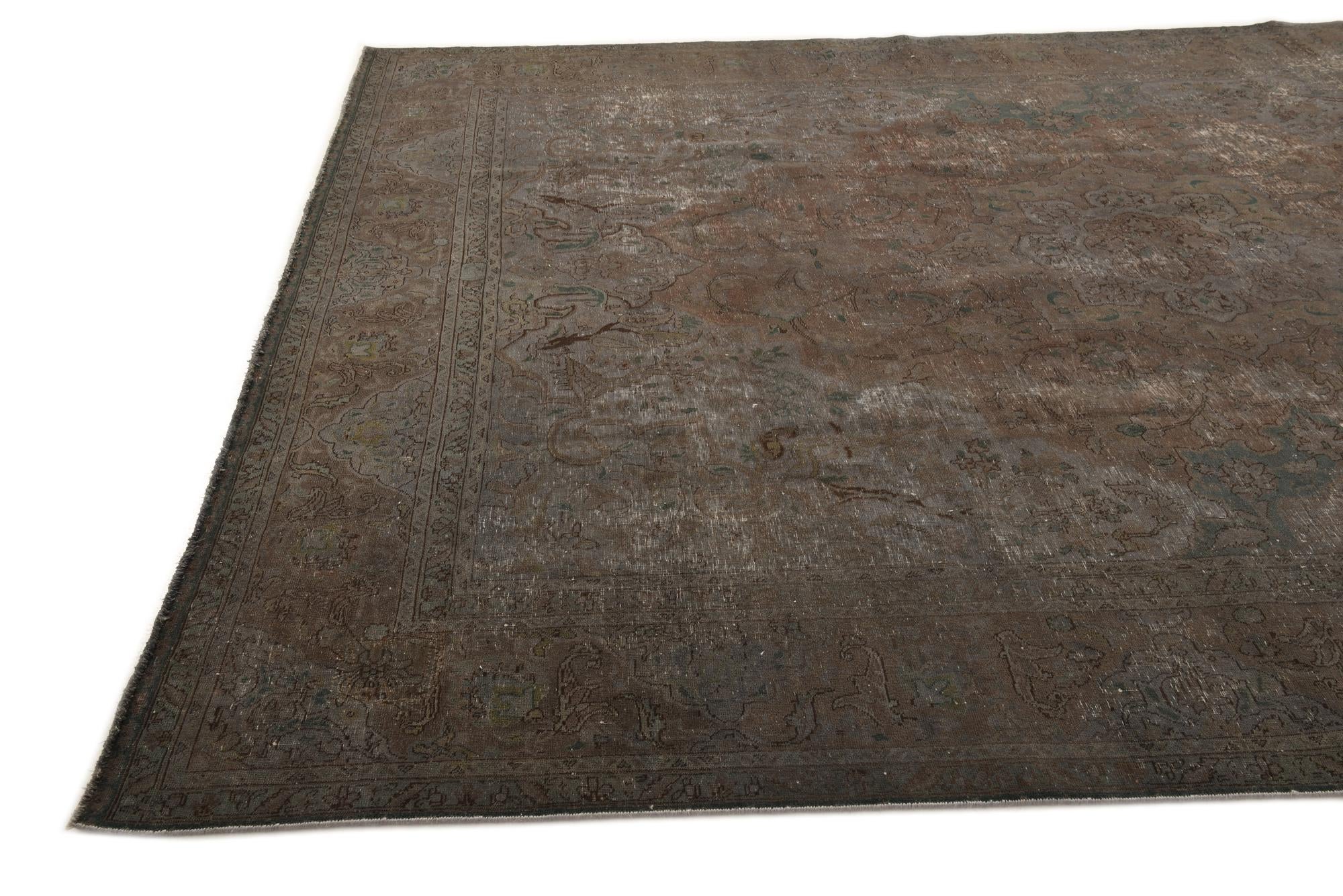 9' 5 x 12' 5 Hand Knotted Ultra Vintage Persian Wool Rug