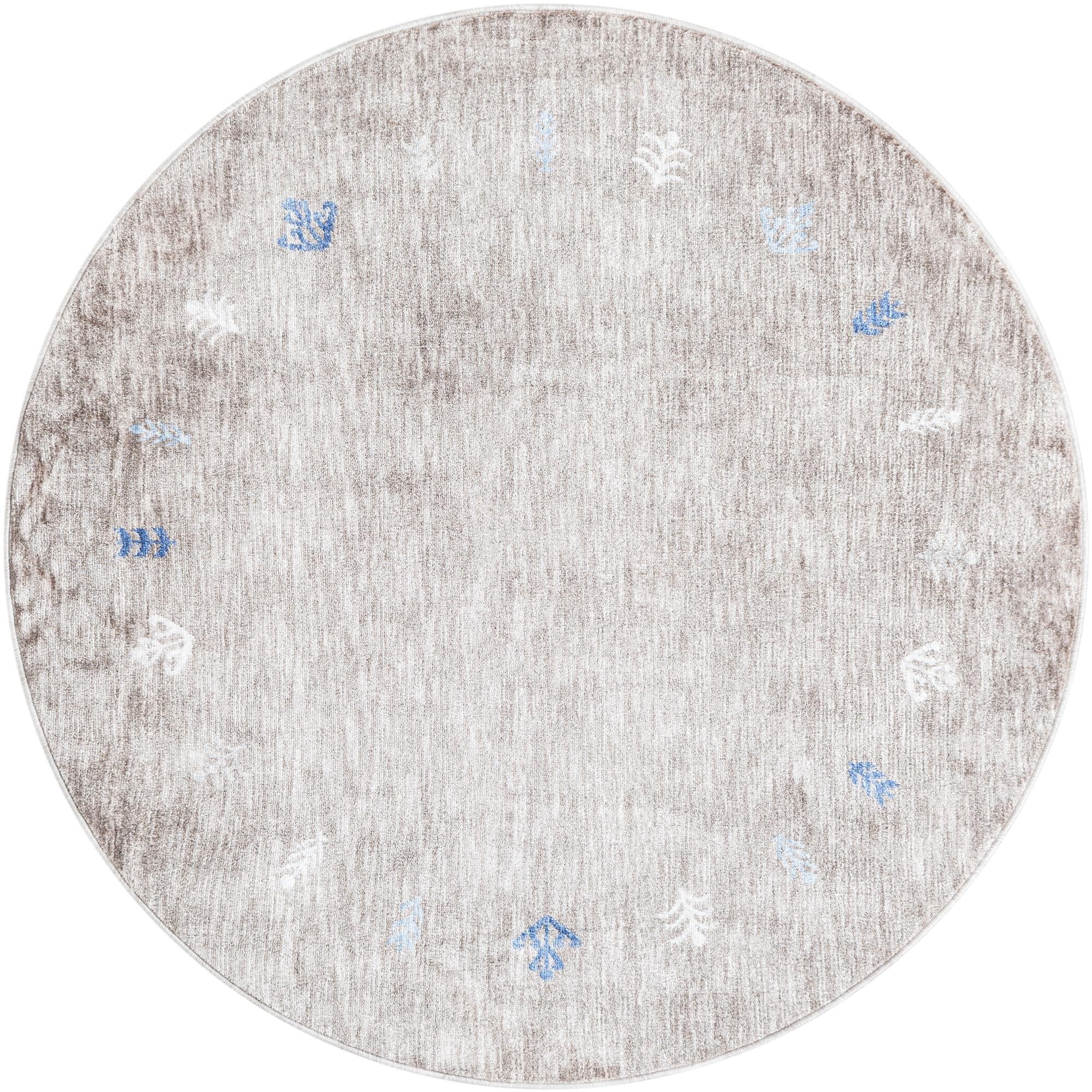 5' 3 x 5' 3 Gabbeh Round Rug
