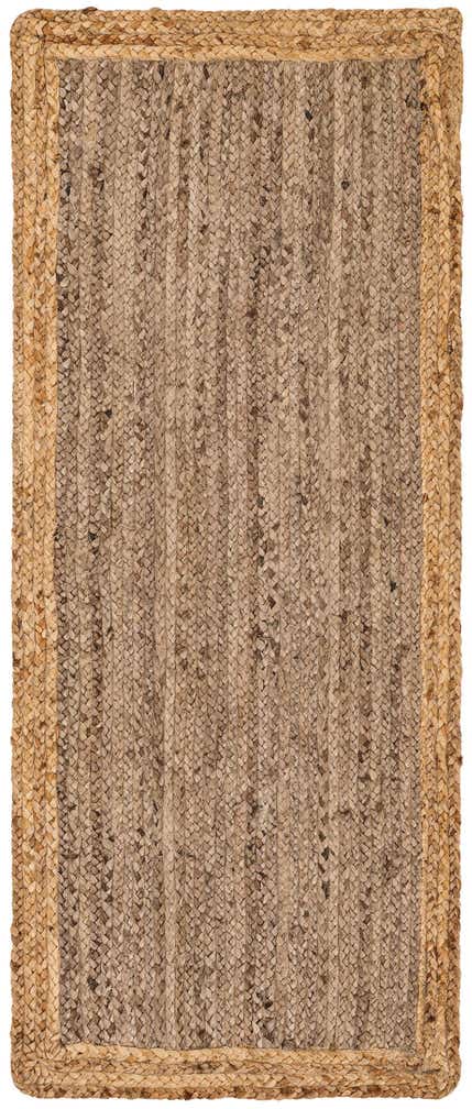 2' x 5' 1 Handmade Braided Jute Runner Rug