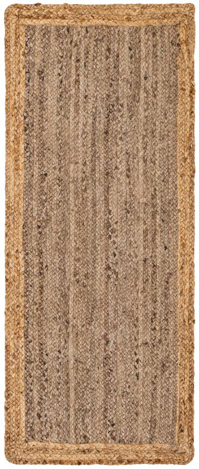 Detail image of 2' x 5' 1 Handmade Braided Jute Runner Rug