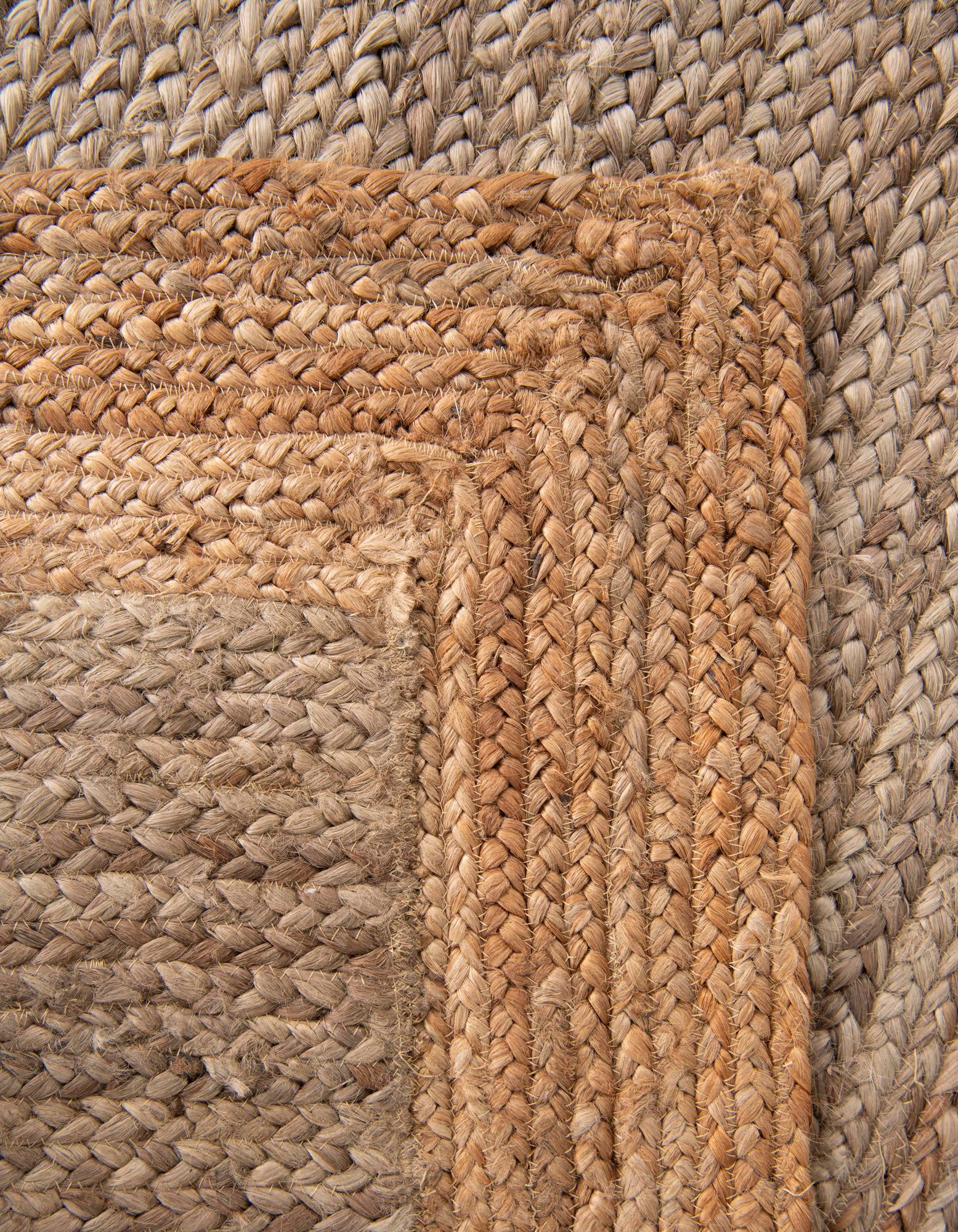 2' x 8' Handmade Braided Jute Runner Rug
