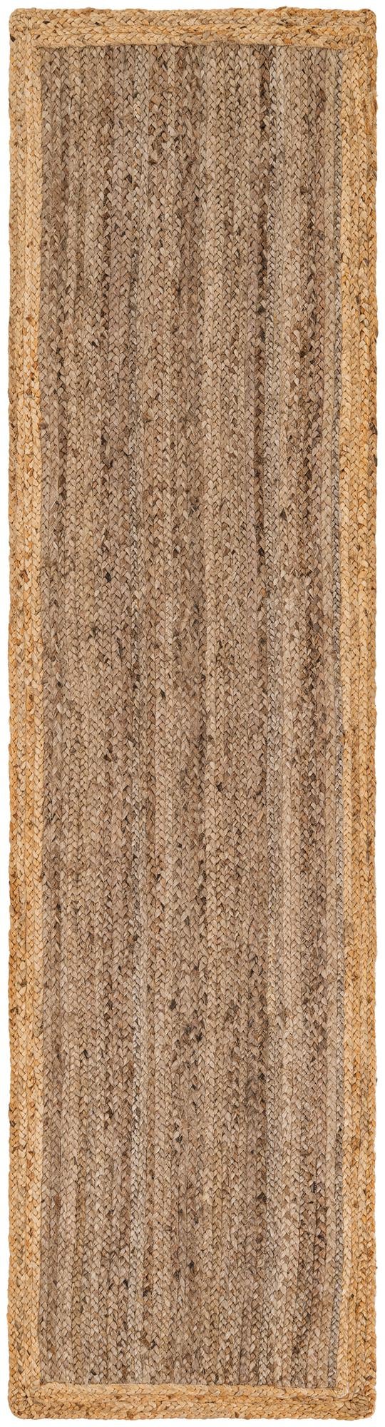 2' x 8' Handmade Braided Jute Runner Rug