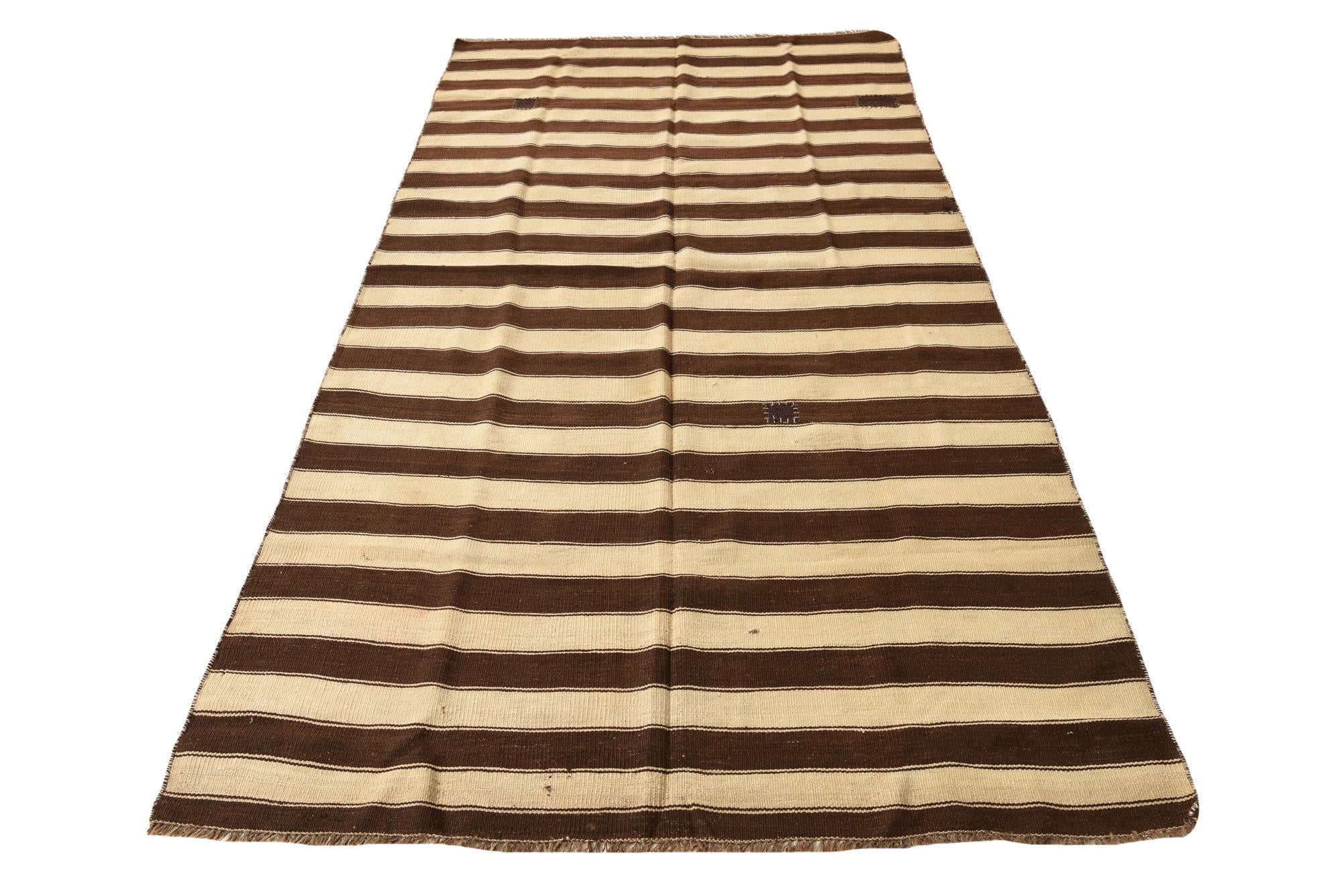 145cm x 285cm Hand Woven Kilim Fars Wool Rug