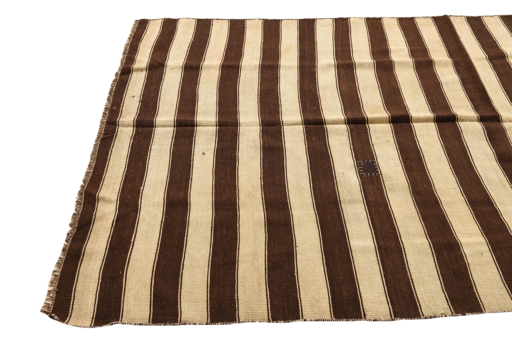 145cm x 285cm Hand Woven Kilim Fars Wool Rug