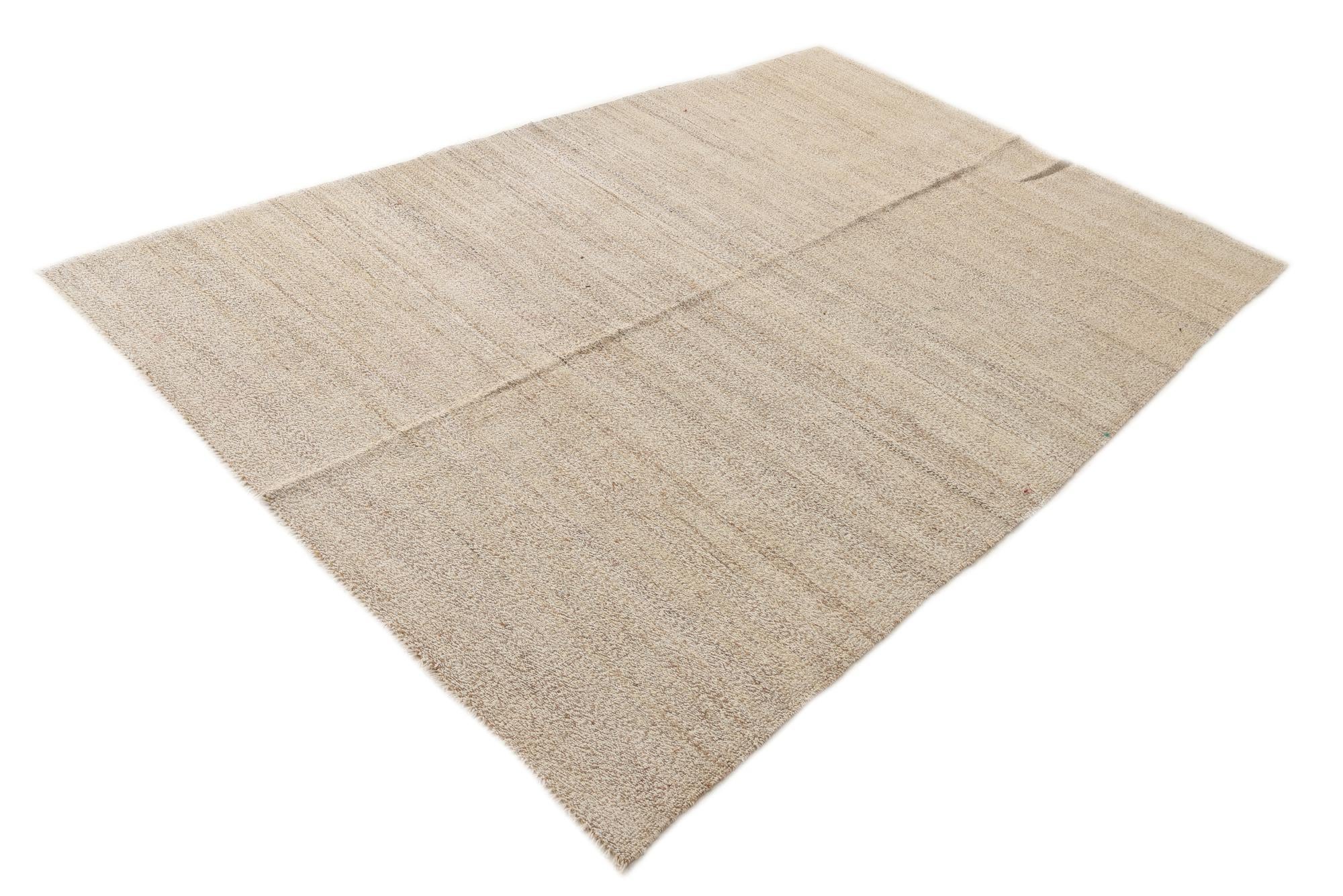 6' 3 x 9' 6 Hand Woven Kilim Modern Wool Rug