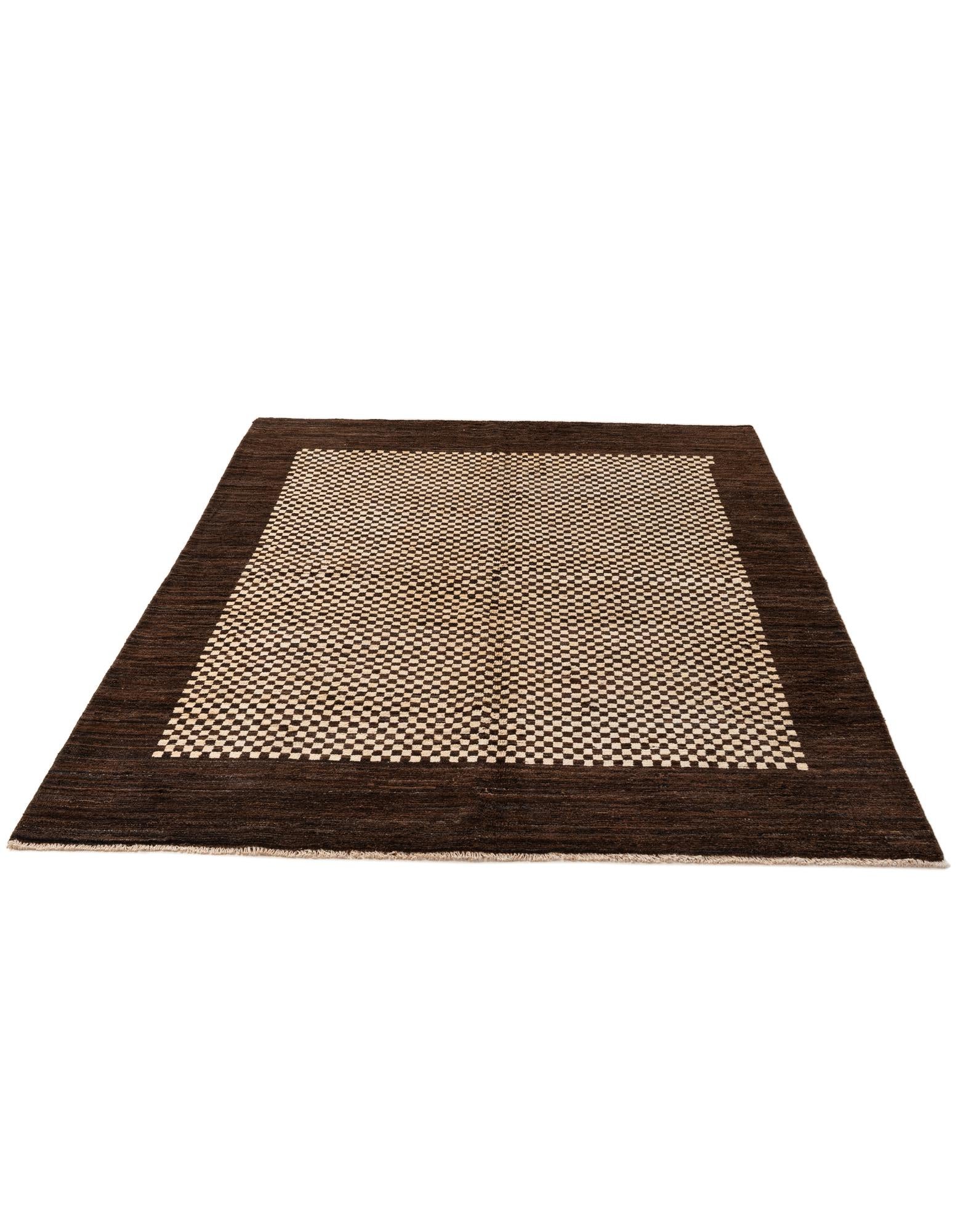 5' 7 x 8' Hand Knotted Modern Ziegler Wool Rug
