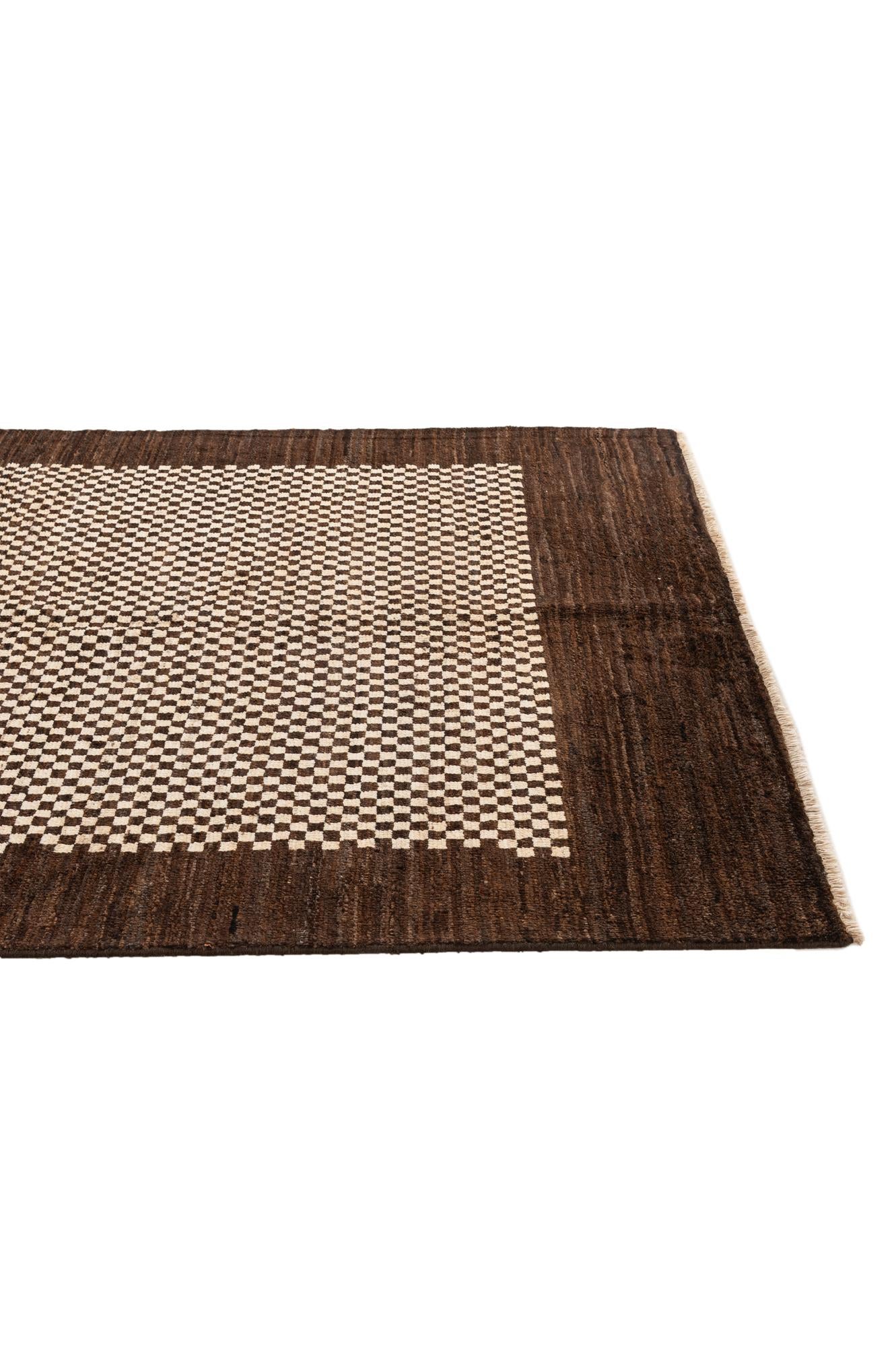5' 7 x 8' Hand Knotted Modern Ziegler Wool Rug