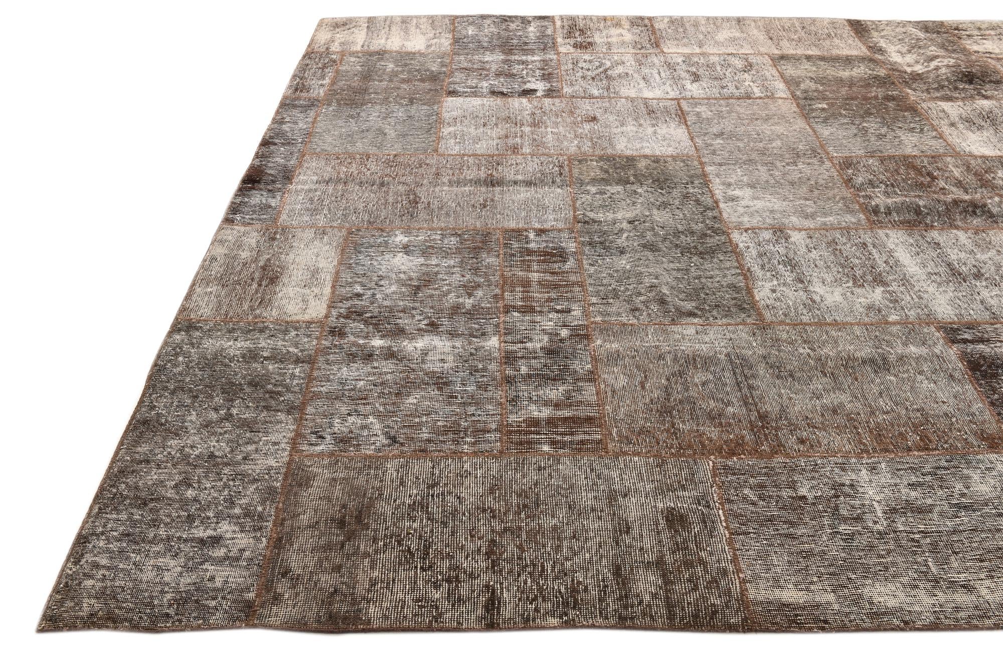9' x 12' 2 Hand Knotted Ultra Vintage Persian Wool Rug