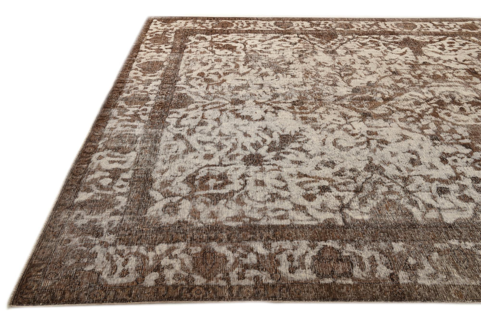 8' 8 x 12' 2 Hand Knotted Ultra Vintage Persian Wool Rug