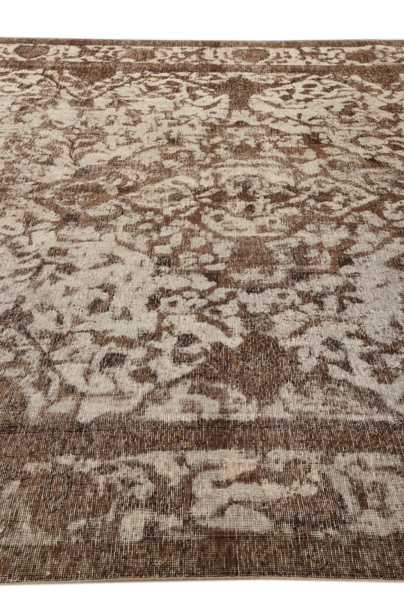 8' 8 x 12' 2 Hand Knotted Ultra Vintage Persian Wool Rug