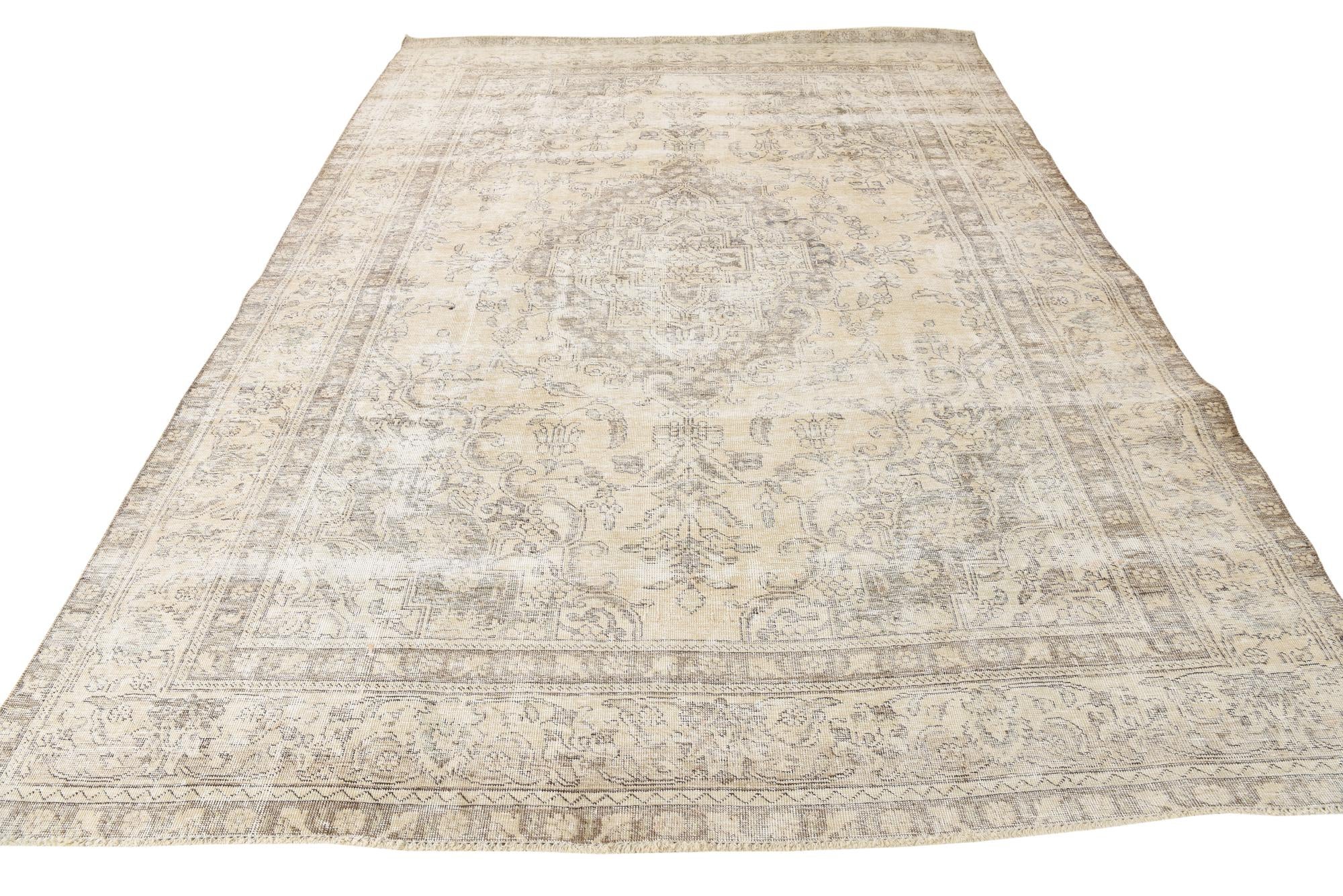 245cm x 350cm anudado a mano Ultra Vintage Alfombra Persa Lana