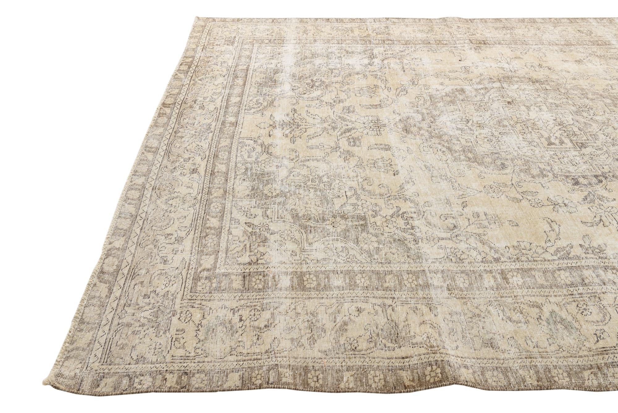 245cm x 350cm anudado a mano Ultra Vintage Alfombra Persa Lana
