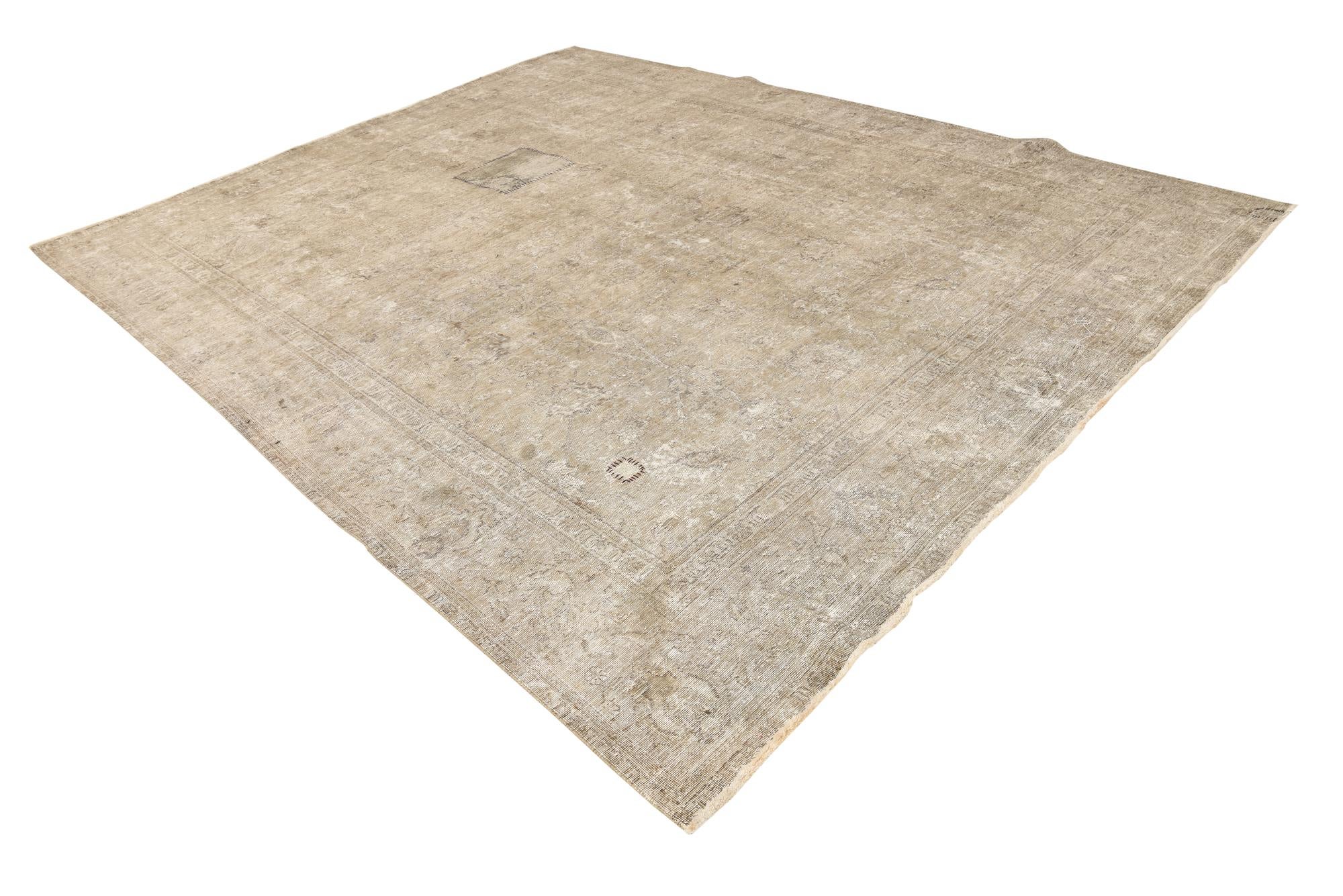 9' 7 x 12' 2 Hand Knotted Ultra Vintage Persian Wool Rug