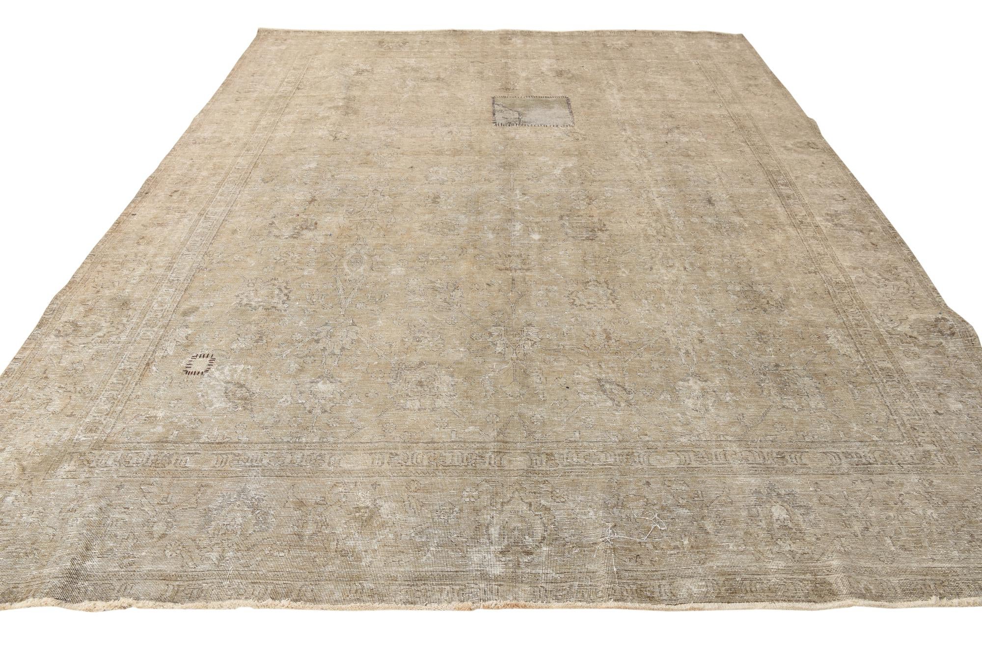 9' 7 x 12' 2 Hand Knotted Ultra Vintage Persian Wool Rug