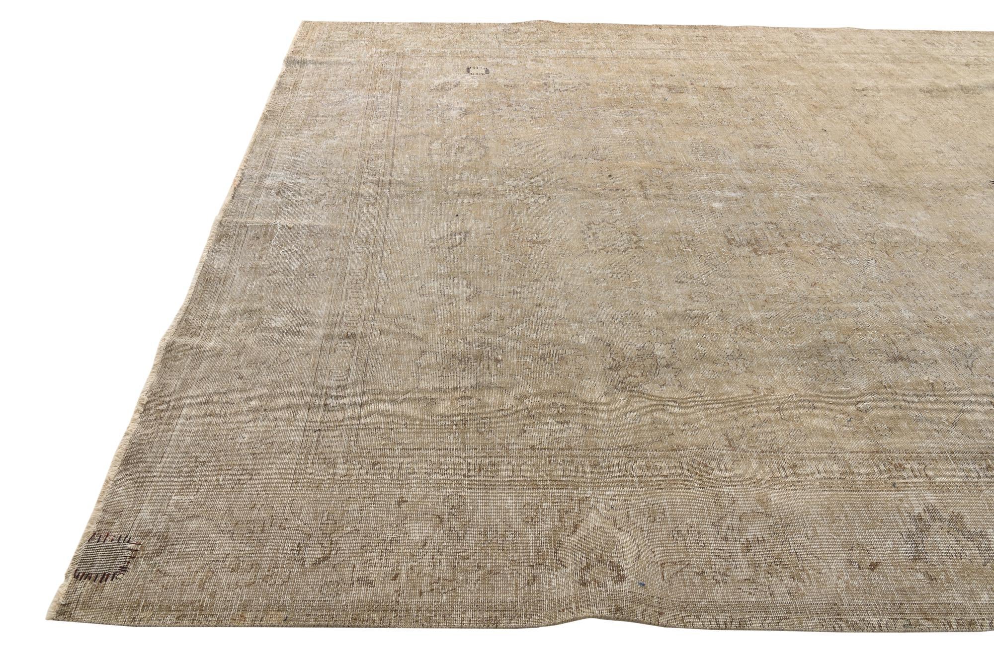 9' 7 x 12' 2 Hand Knotted Ultra Vintage Persian Wool Rug