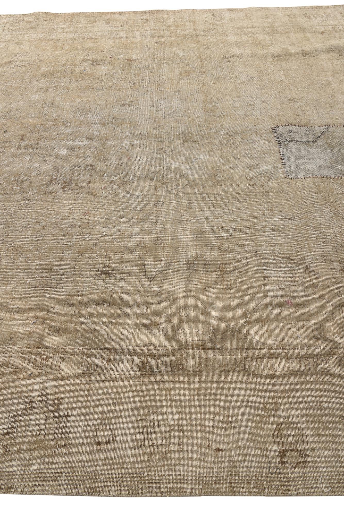 9' 7 x 12' 2 Hand Knotted Ultra Vintage Persian Wool Rug