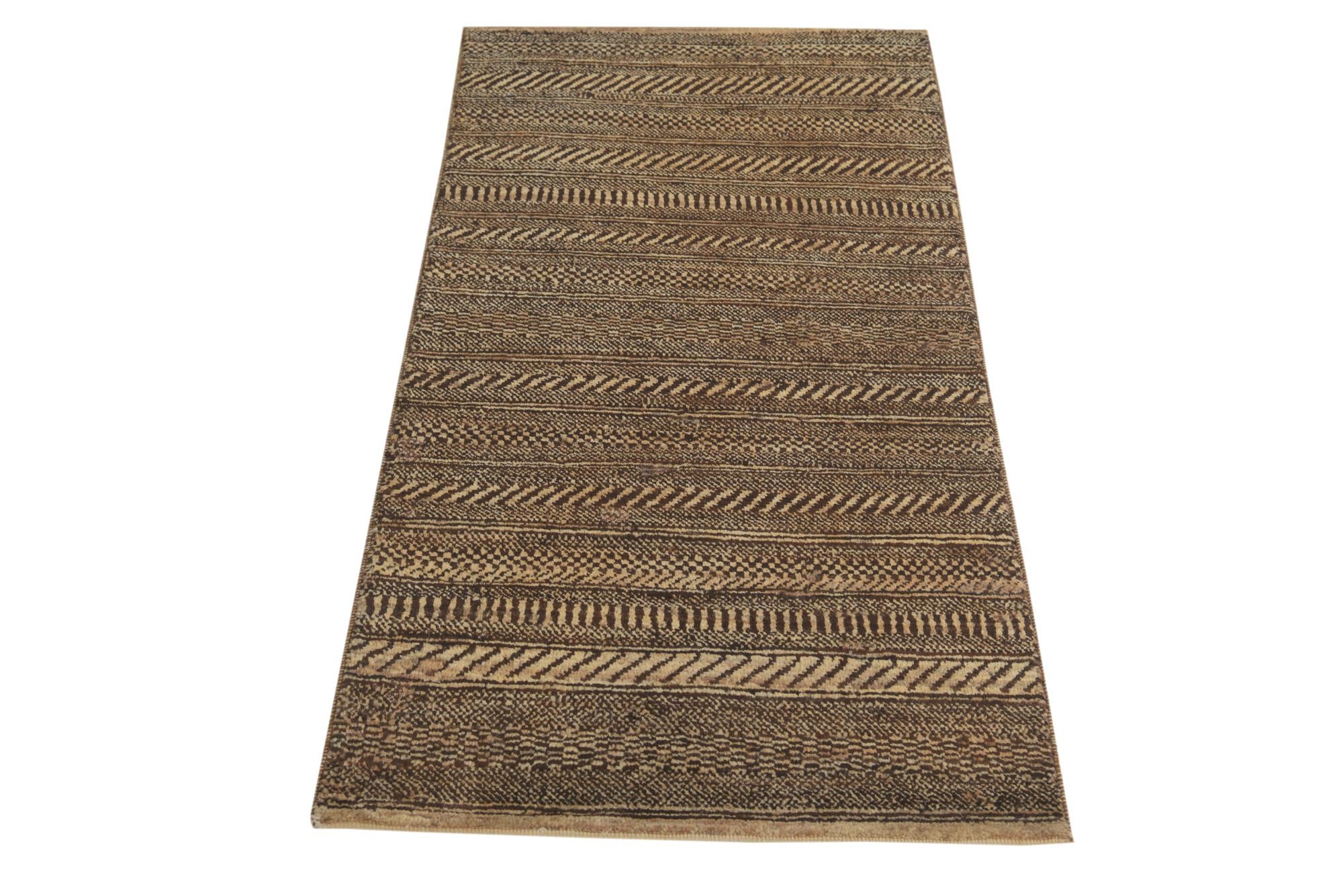 2' 3 x 4' 7 Hand Knotted Kashkuli Gabbeh Wool Runner Rug