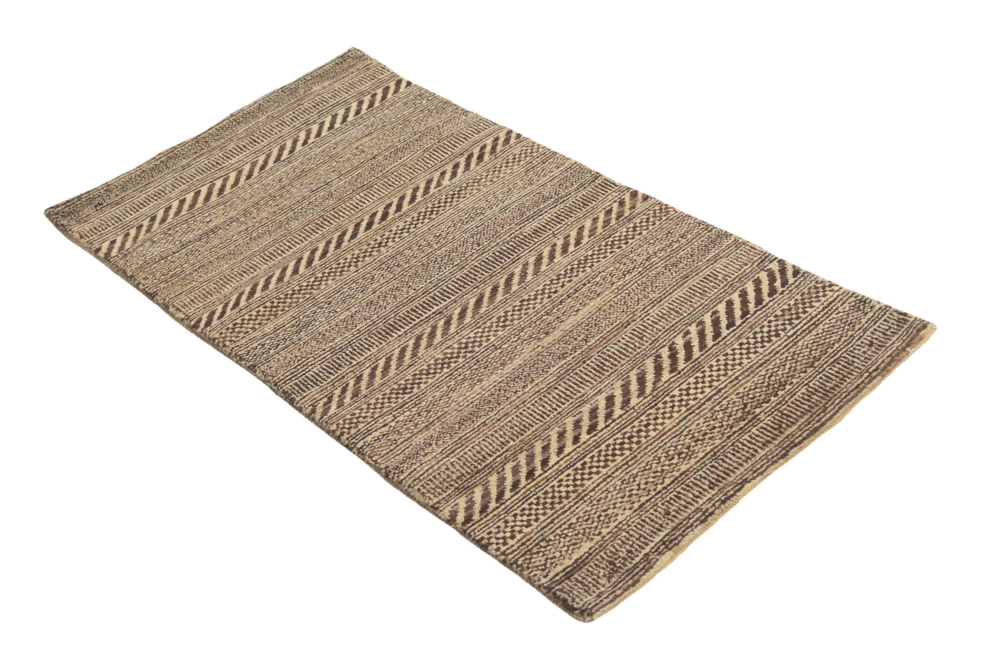 2' 1 x 4' Hand Knotted Kashkuli Gabbeh Oriental Wool Runner Rug