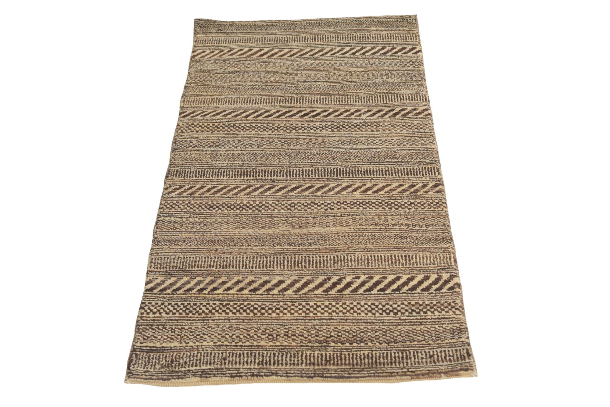 2' 1 x 4' Hand Knotted Kashkuli Gabbeh Oriental Wool Runner Rug