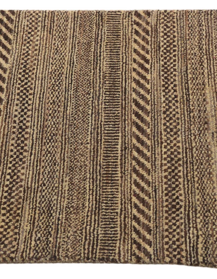Detail image of 2' 1 x 4'  Hand Knotted Kashkuli Gabbeh Oriental Wool Runner Rug