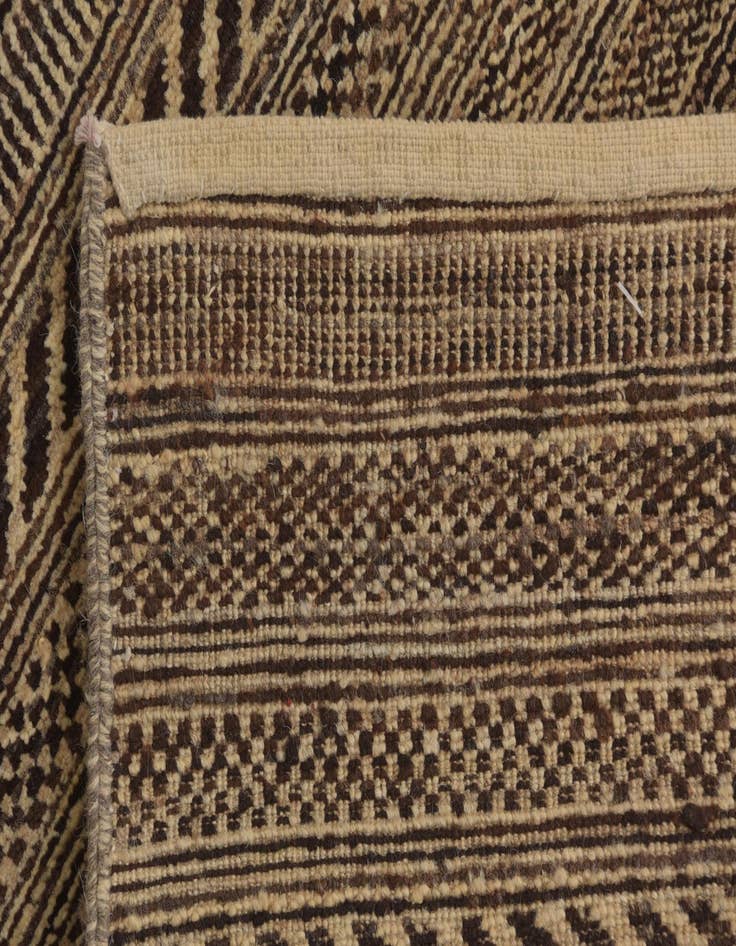 Detail image of 2' 1 x 4'  Hand Knotted Kashkuli Gabbeh Oriental Wool Runner Rug