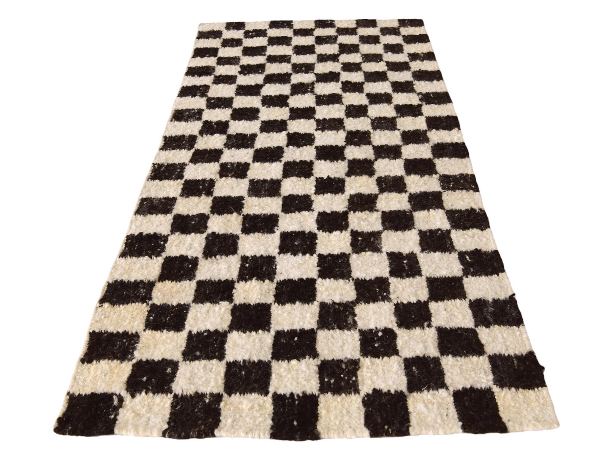3' x 8' 2 Hand Knotted Moroccan Wool Runner Rug