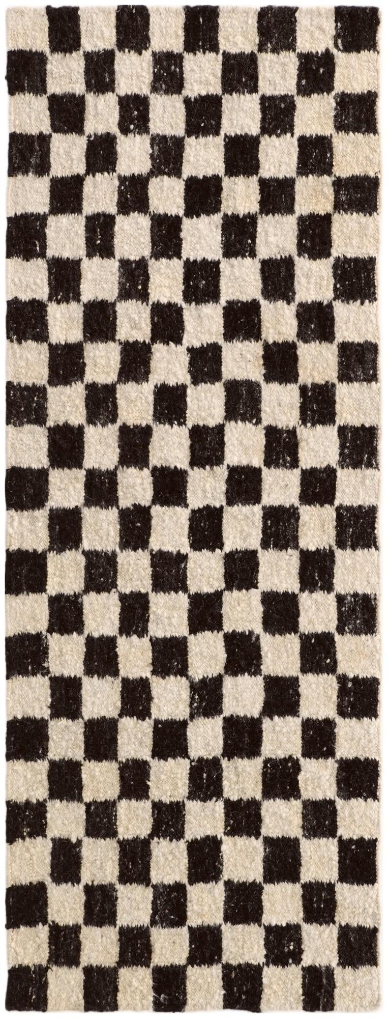 3' x 8' 2 Hand Knotted Moroccan Wool Runner Rug