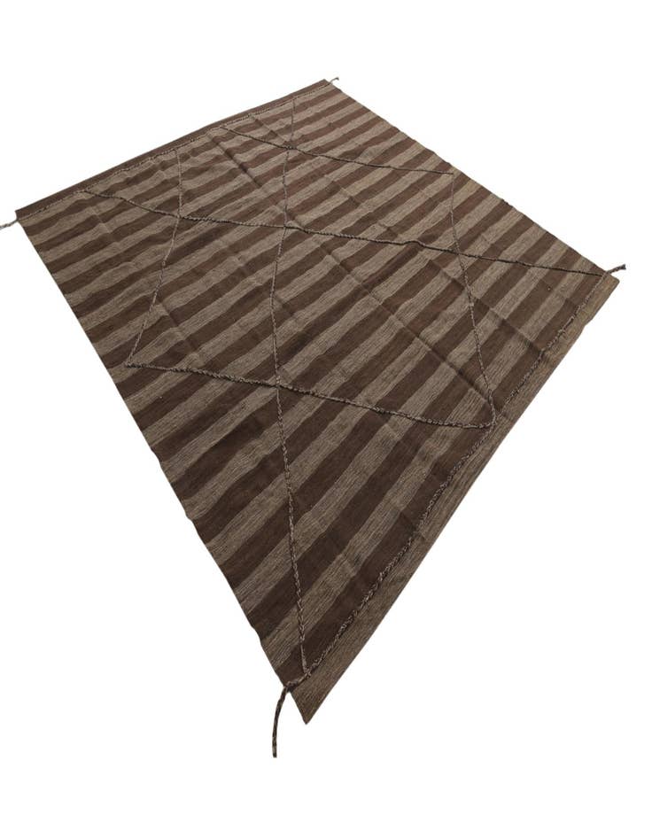 Detail image of 9' 9 x 9' 9  Hand Knotted Moroccan Wool Square Rug