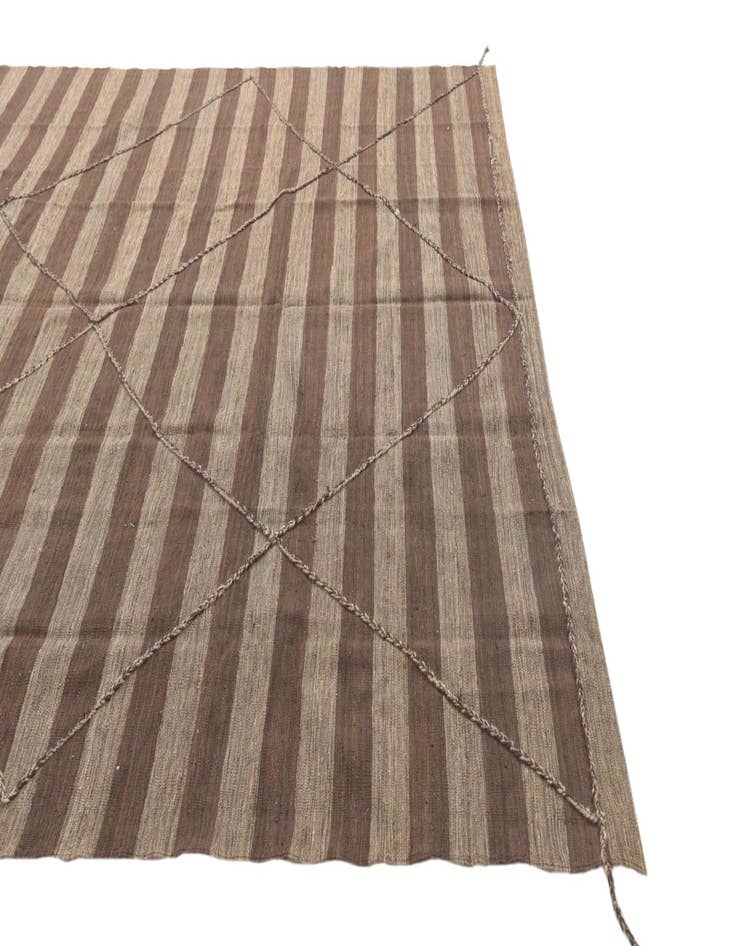 Detail image of 9' 9 x 9' 9  Hand Knotted Moroccan Wool Square Rug