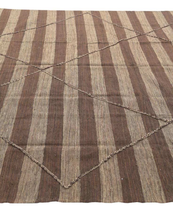Detail image of 9' 9 x 9' 9  Hand Knotted Moroccan Wool Square Rug