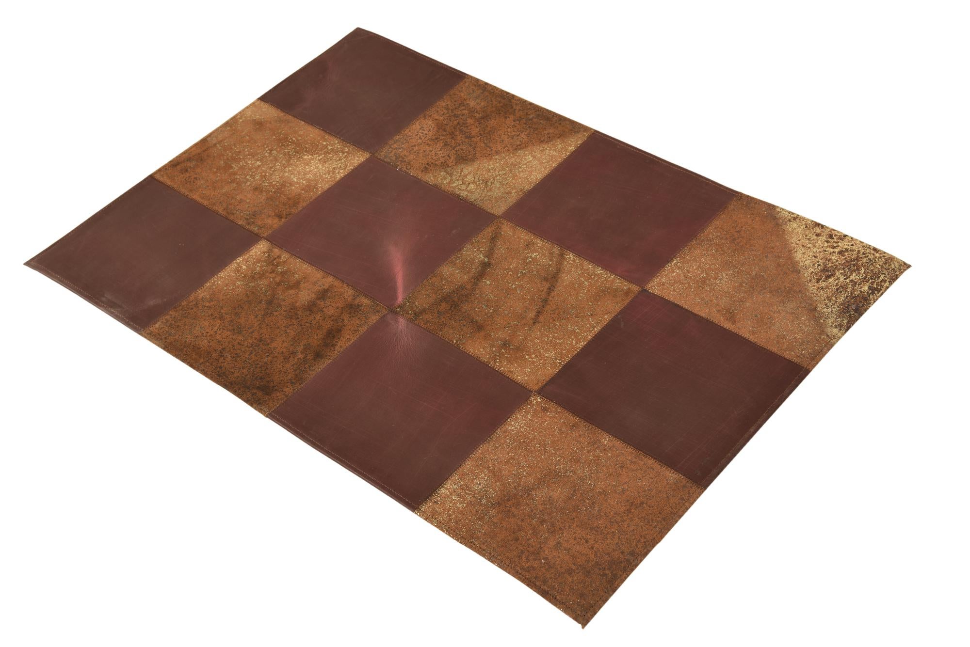 2' 1 x 3' 1 Cowhide Leather Rug