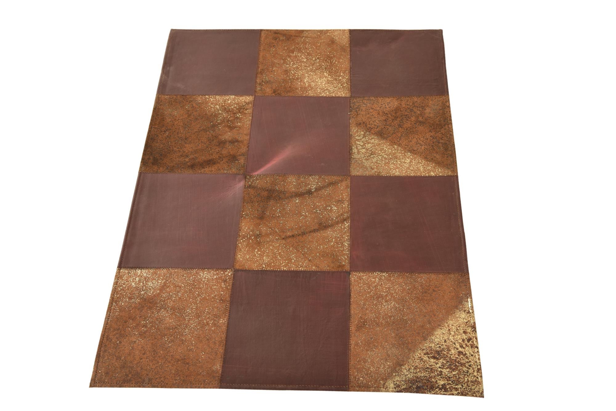 2' 1 x 3' 1 Cowhide Leather Rug