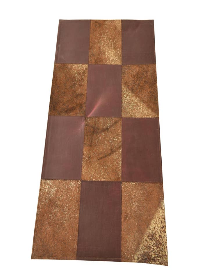 Detail image of 2' 1 x 3' 1 Cowhide Leather Rug