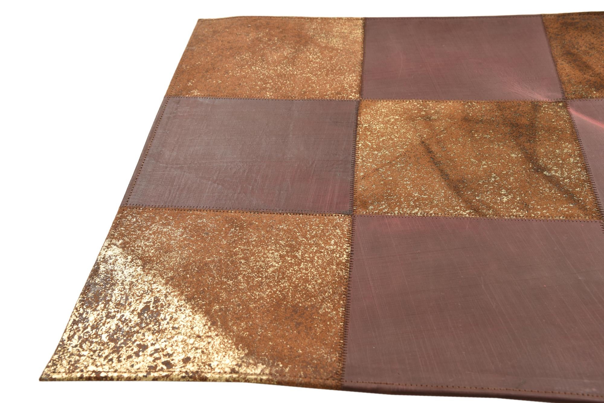 2' 1 x 3' 1 Cowhide Leather Rug