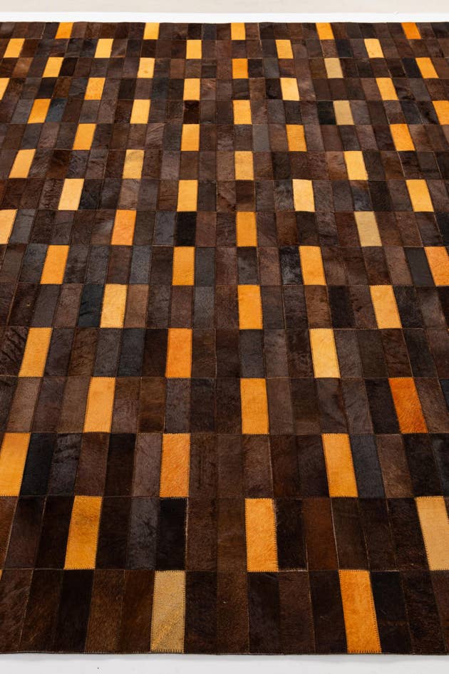 Detail image of 8' x 9' 10 Cowhide - Patchwork Rug