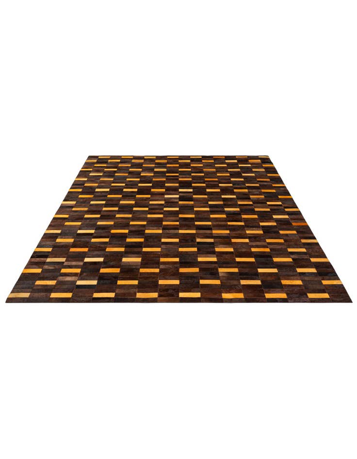 Detail image of 8' 1 x 9' 11 Cowhide - Patchwork Rug