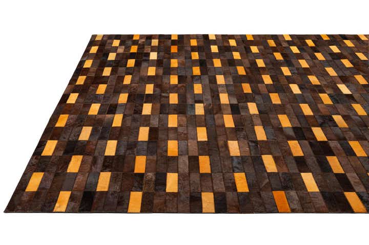 8' 1 x 9' 11 Cowhide - Patchwork Rug
