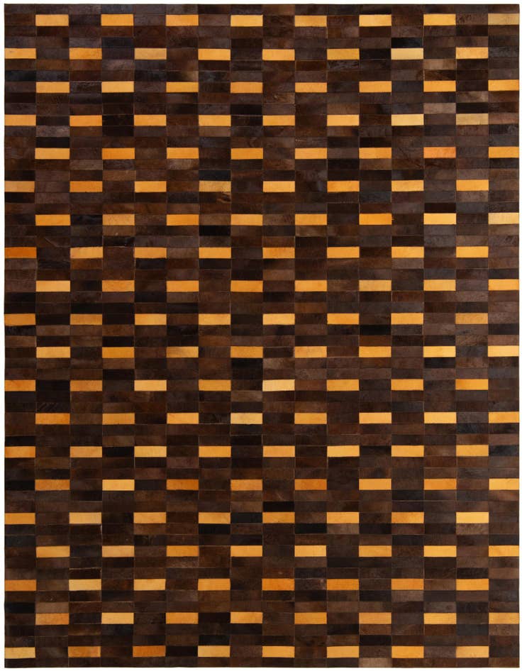 Detail image of 8' 1 x 9' 11 Cowhide - Patchwork Rug