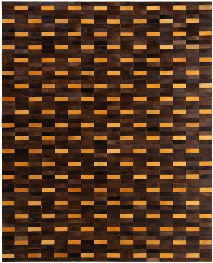 Detail image of 8' 1 x 9' 11 Cowhide - Patchwork Rug