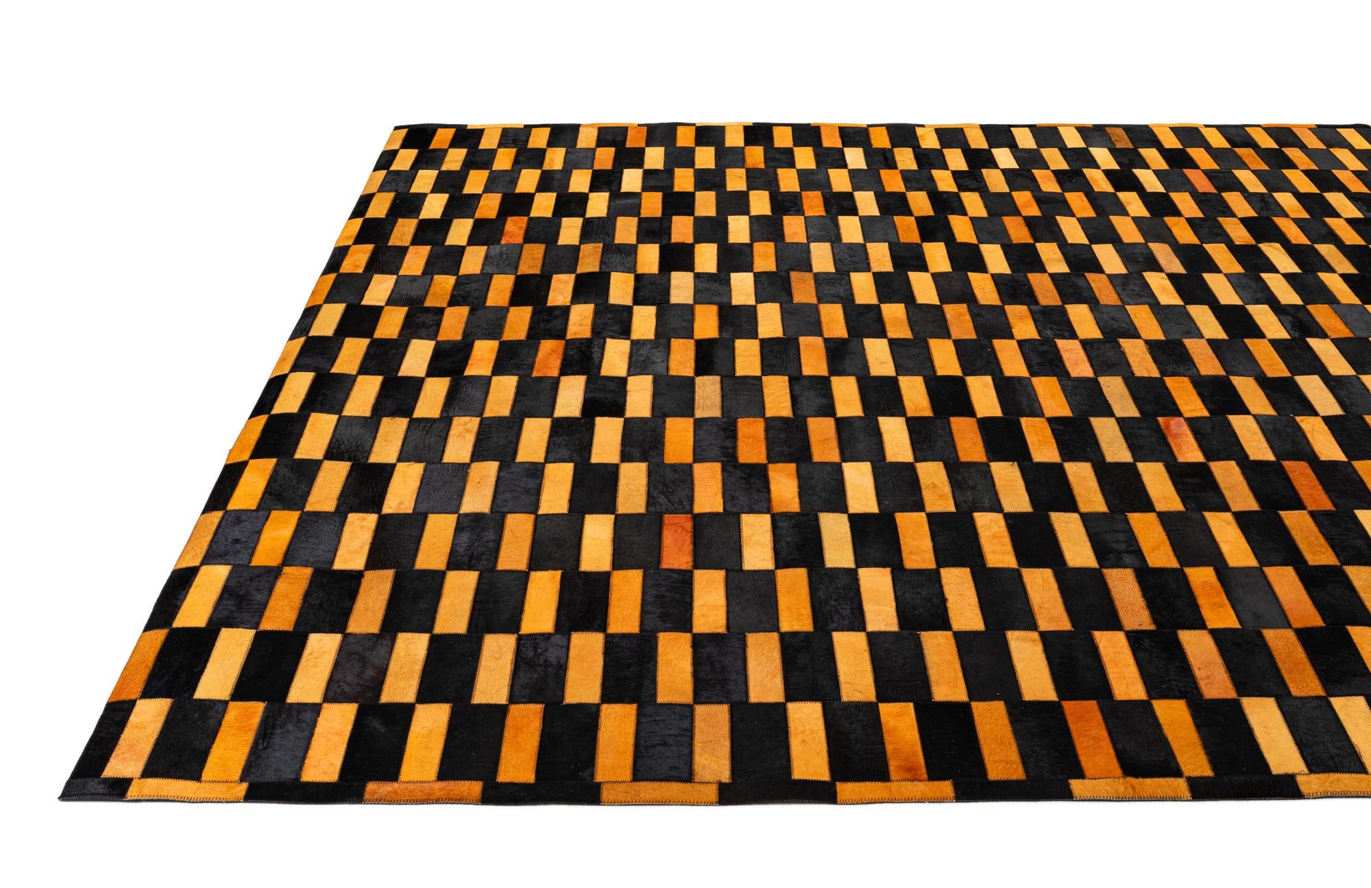 8' 3 x 10' Cowhide - Patchwork Rug