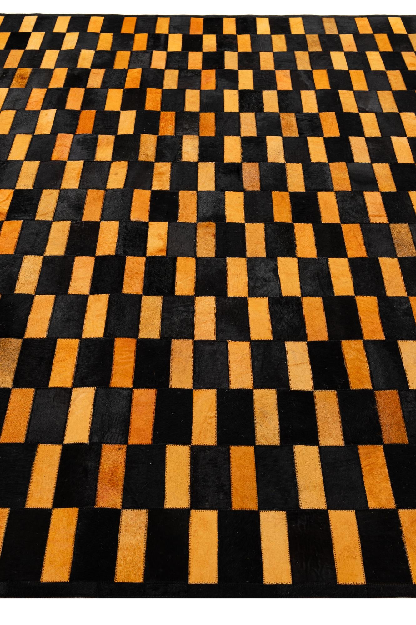 8' 1 x 10' Cowhide - Patchwork Rug