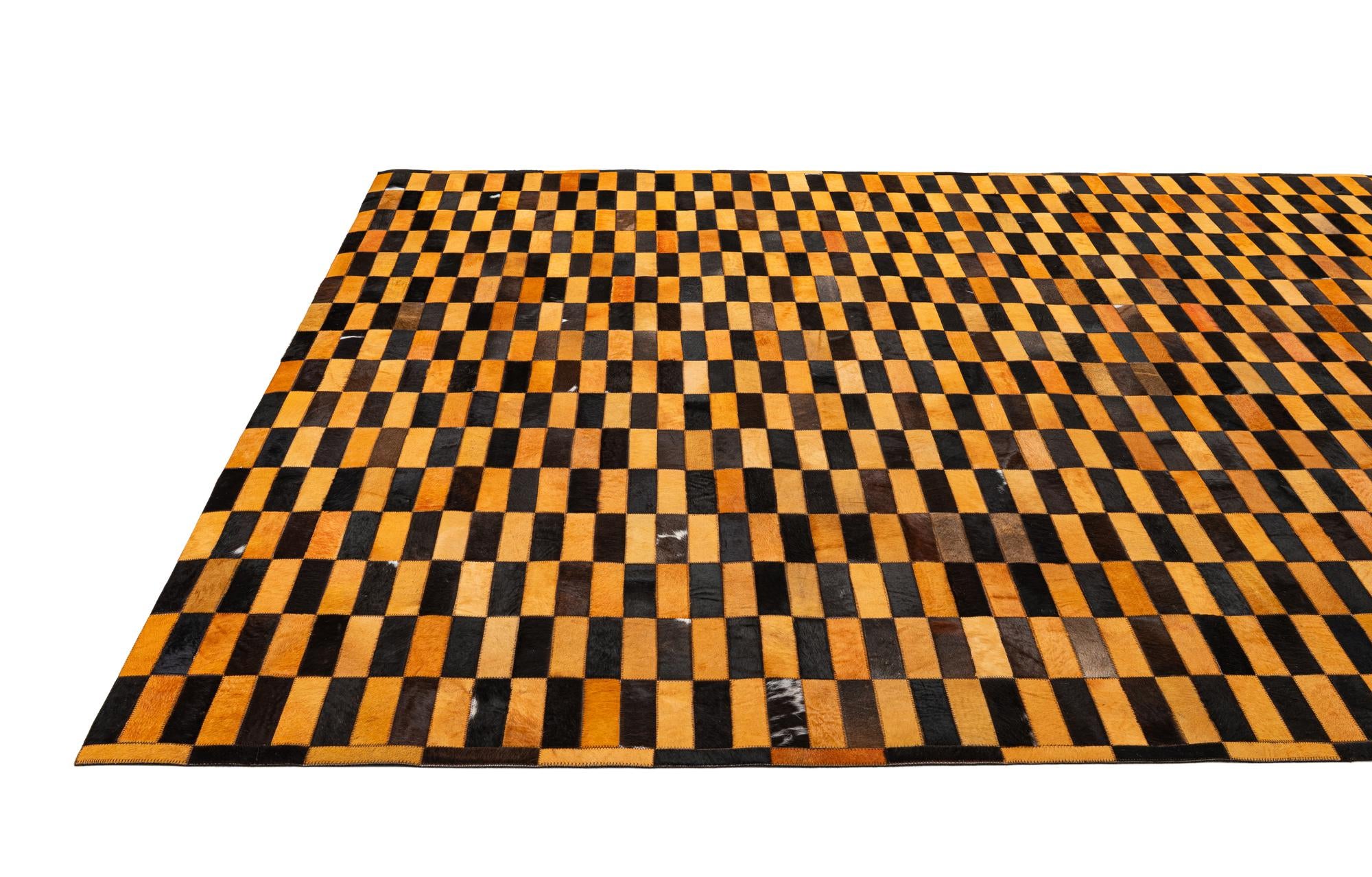 8' 1 x 9' 11 Cowhide - Patchwork Rug