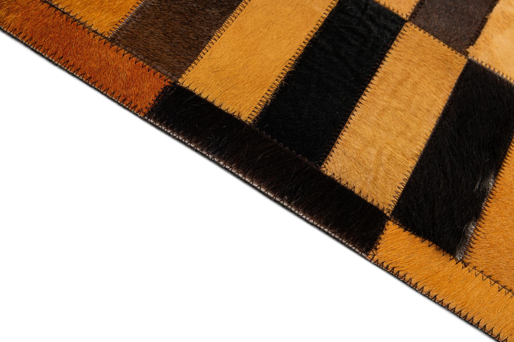 8' 1 x 9' 11 Cowhide - Patchwork Rug