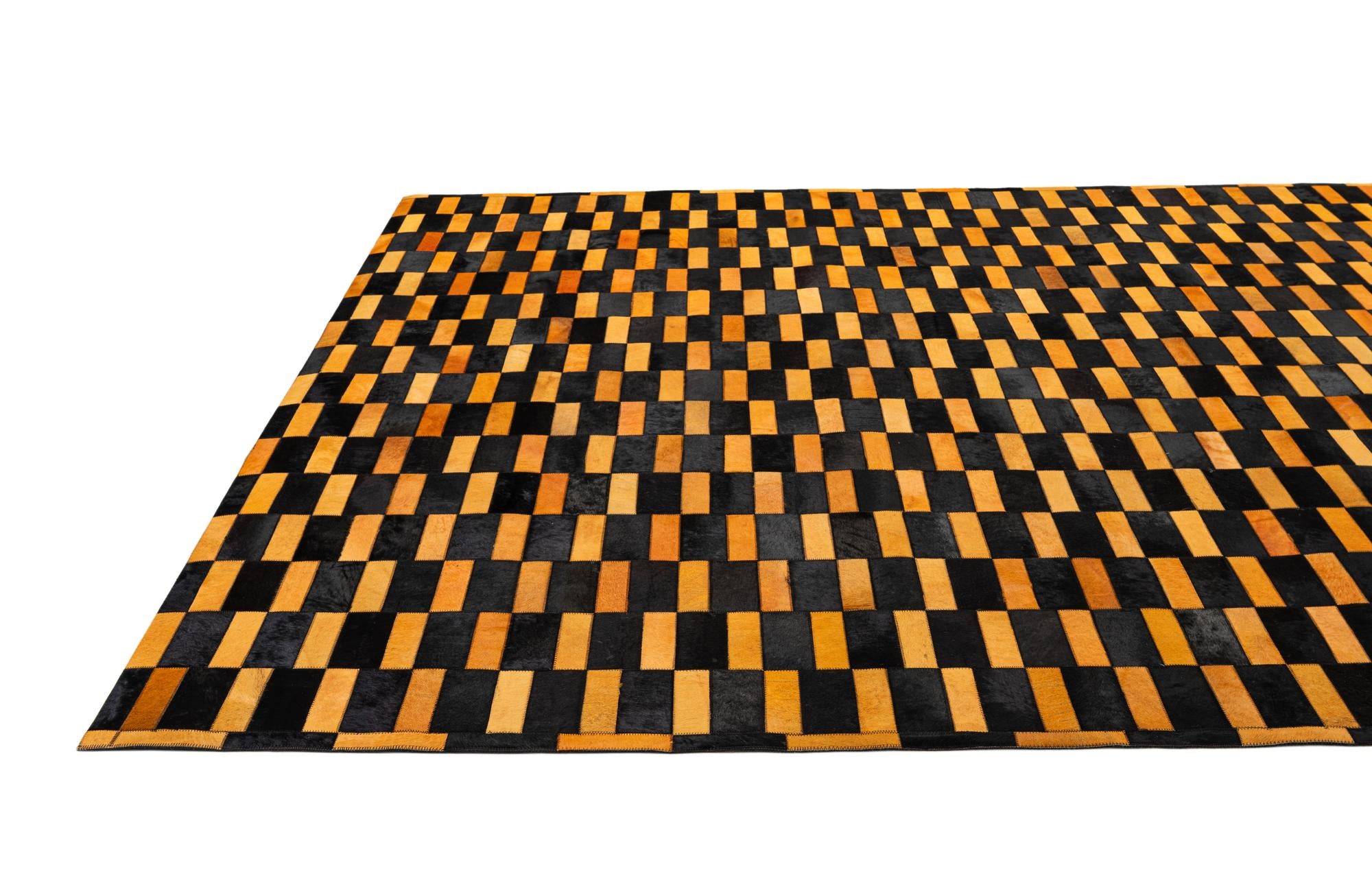 8' 3 x 9' 11 Cowhide - Patchwork Rug