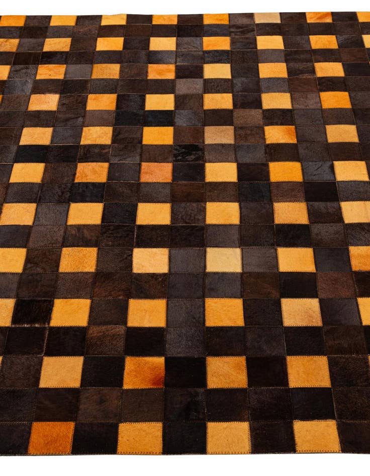 Detail image of 5' 2 x 8' Cowhide - Patchwork Rug