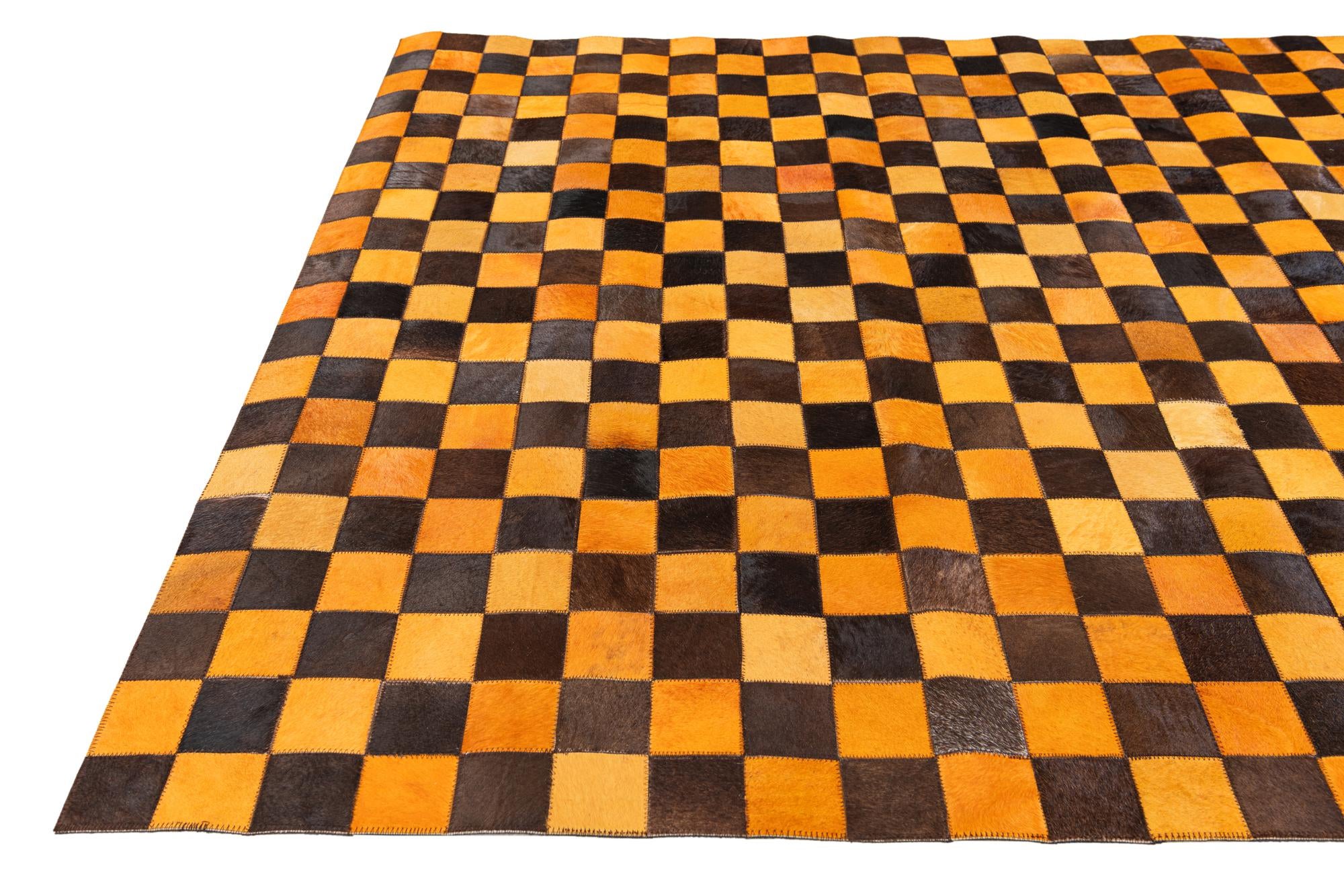 5' x 7' 11 Cowhide Stocks Rug